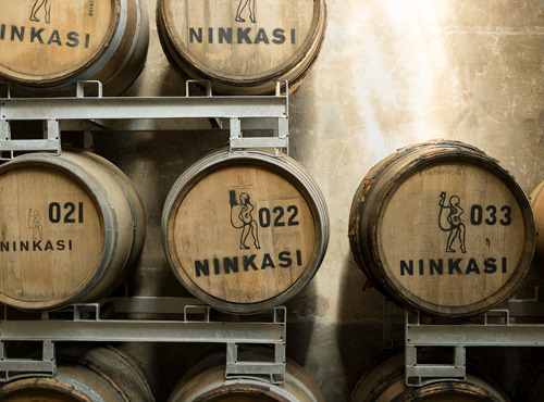 Les fûts de Ninkasi Whisky Chardonnay